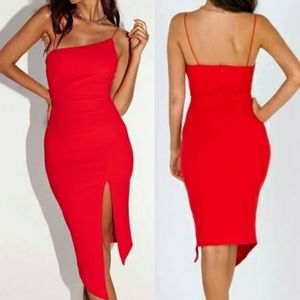 Princess Polly Aero Midi Dress Red